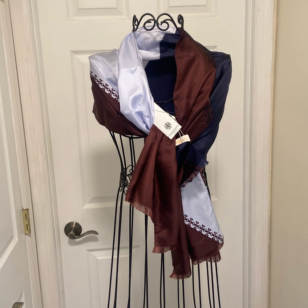 100% Silk Tory Burch scarf